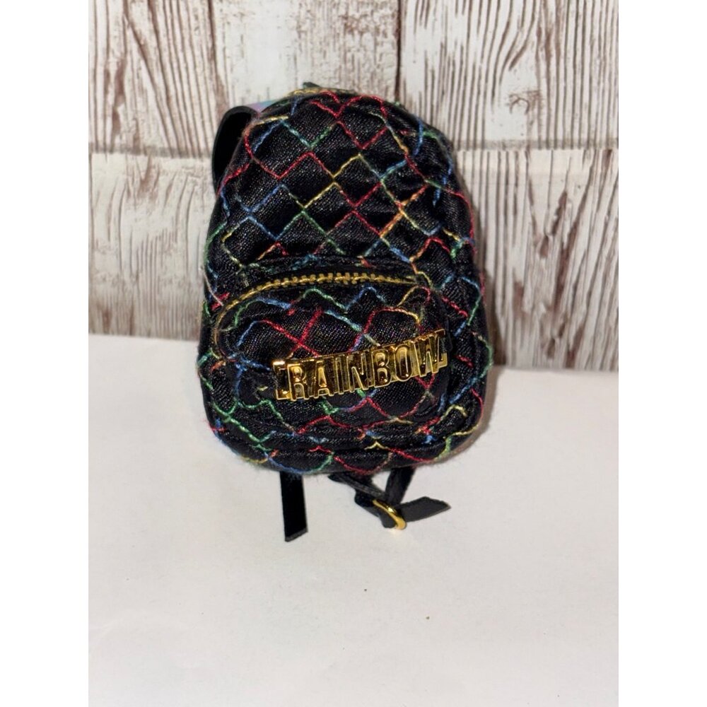 Black Quilted Fabric Backpack accessory Rainbow High Junior Amaya Raine doll
